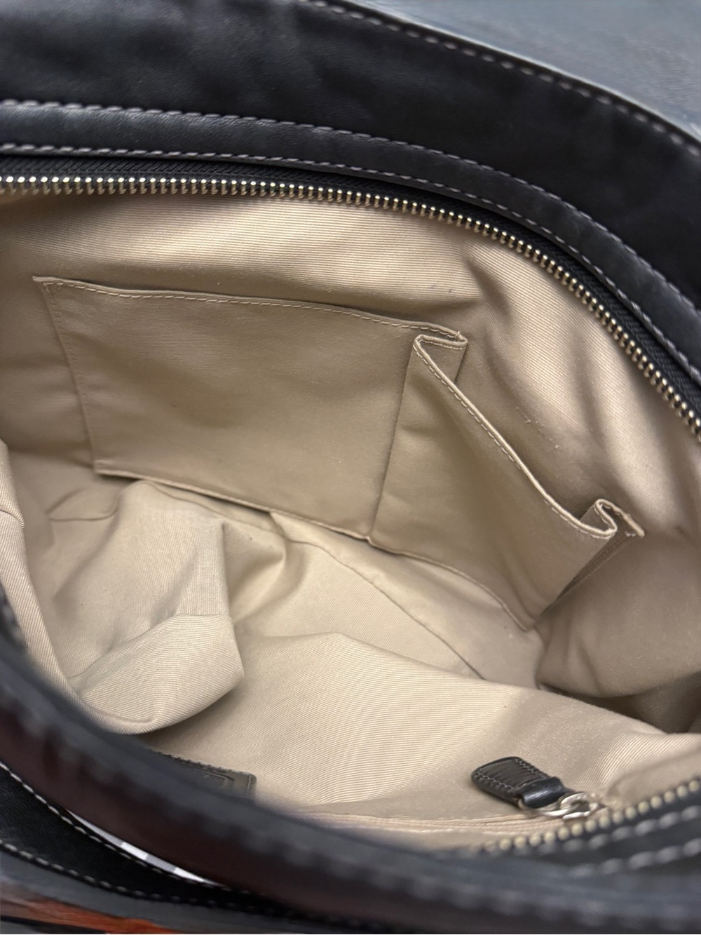 Coach Zoe F14707 Black Leather Hobo Shoulder Bag - Picture 6 of 10
